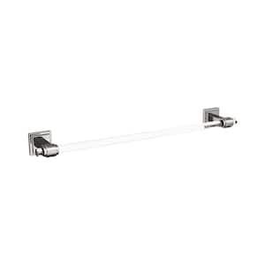 Glacio 18 in. (457 mm) L Towel Bar in Clear/Brushed Nickel
