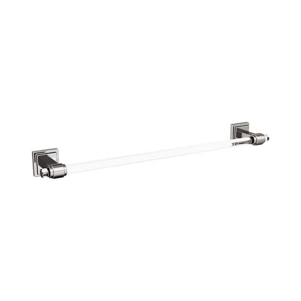 Amerock Glacio 18 in. (457 mm) L Towel Bar in Clear/Brushed Nickel
