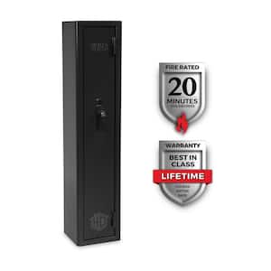 Home Defense 4-Gun Fireproof Biometric Lock Gun Safe, Midnight Earth Textured Gloss Finish