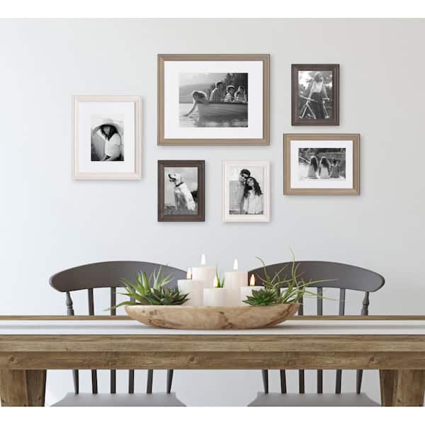Bordeaux Multi/Gray Picture Frames (Set of 6)