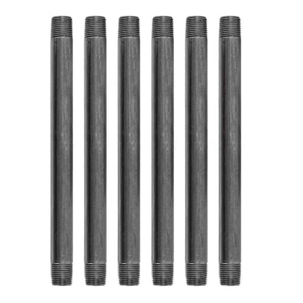 Galvanized Steel Pipe for DIY Furniture Building and Regular Plumbing Applications,6 Pack Pre-Cut PIPE DÉCOR 1 in x 6 in 