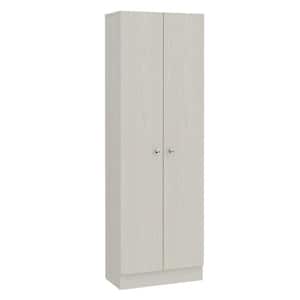 23.6 in. W x 11.8 in. D x 71.1 in. H Beige Freestanding Linen Cabinet with 5 Shelves