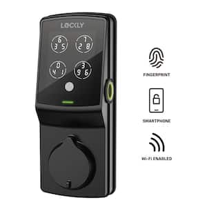 Secure Pro Matte Black Deadbolt WiFi Smart Lock with 3D Fingerprint, Hack-proof Keypad, Mobile app, Alexa/Hey Google