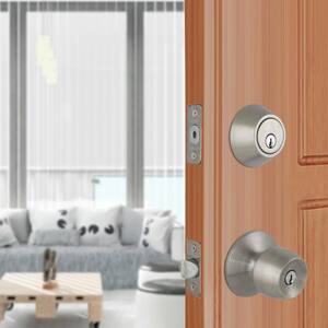 Brandywine Stainless Steel Entry Knob and Double Cylinder Deadbolt Combo Pack