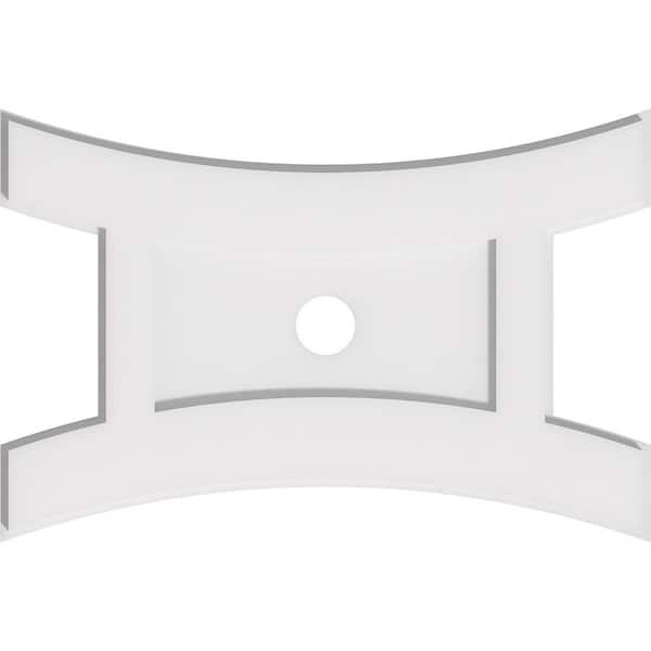 Ekena Millwork 22 in. x 14.62 in. x 1 in. Haven Architectural Grade PVC Contemporary Ceiling Medallion