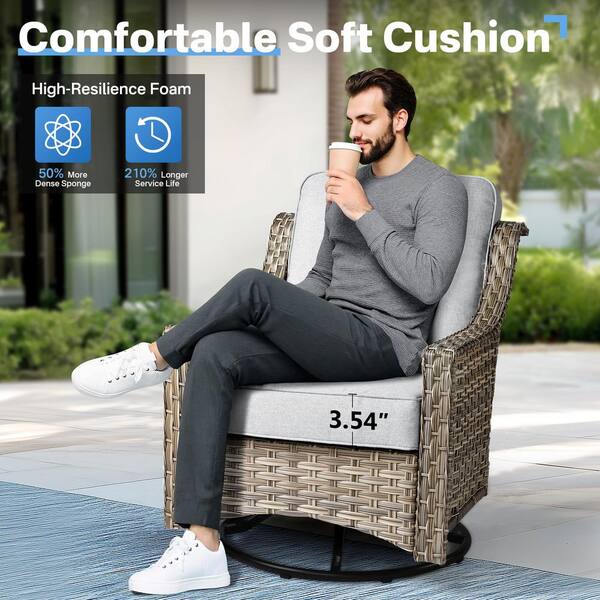XIZZI Blanche 8-Piece Wicker Patio Conversation Seating Sofa Set