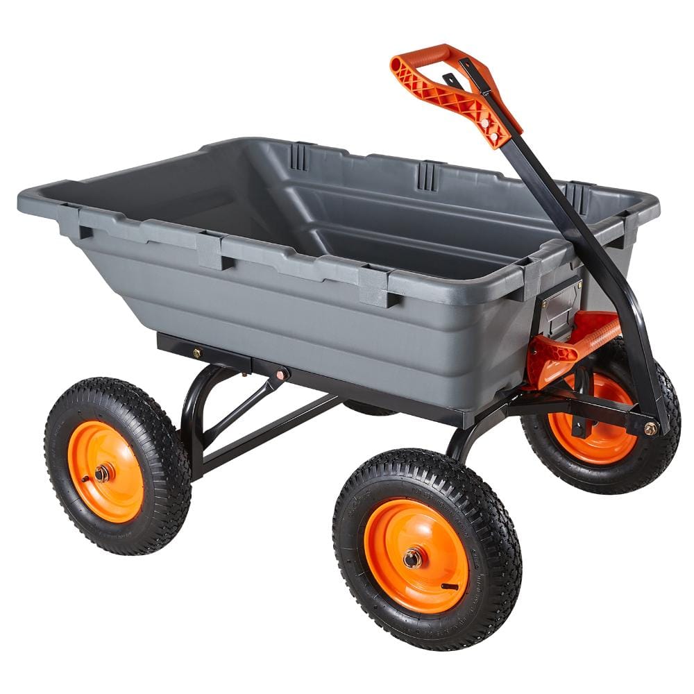 Garden Dump Cart, 1500 lb. Heavy-Duty Poly Wagon with 90-Degree Quick-Dump Mechanism and Adjustable Handle price history on PriceWatchPro