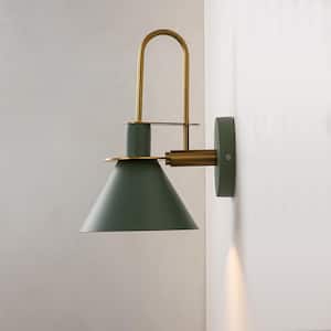 Luckyday 7 in. Modern 1-Light Green Wall Sconce