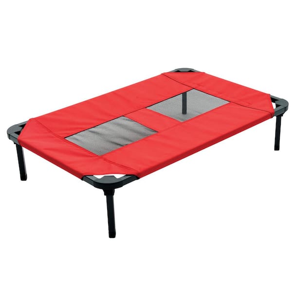 Medium/Large 36 in. Red Elevated Pet Bed Comfort Cot