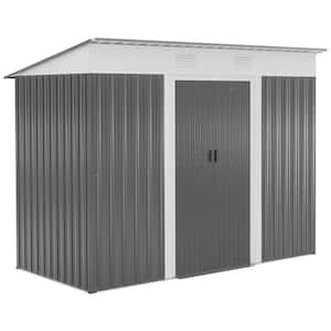 8 ft. W x 4 ft. D Metal Storage Shed with Dual Locking Doors (32 sq. ft.)