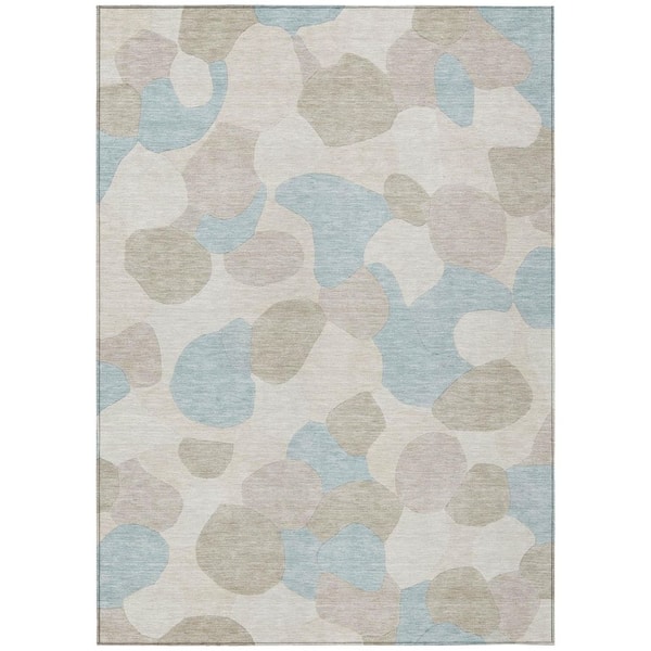 Chantille Machine Washable Indoor/Outdoor Abstract ACN3030 Ivory 10 ft. x 14 ft. Area Rug