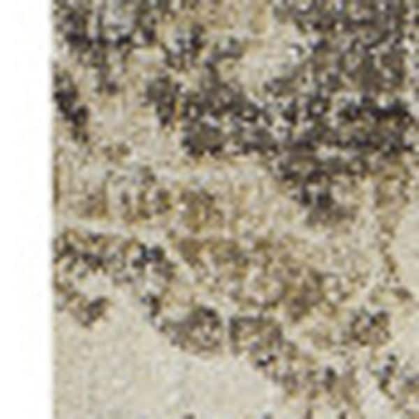 5 X 8 Beige, Brown Oriental Runner Rug