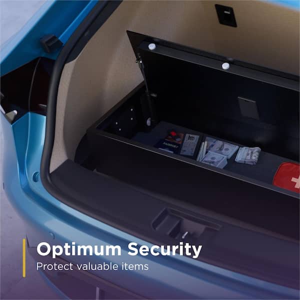 Biometric 34in. W x 13in. D x 15in. H Vehicle and Utility Floor Safe Advanced Finger Vein Recognition Access Blk