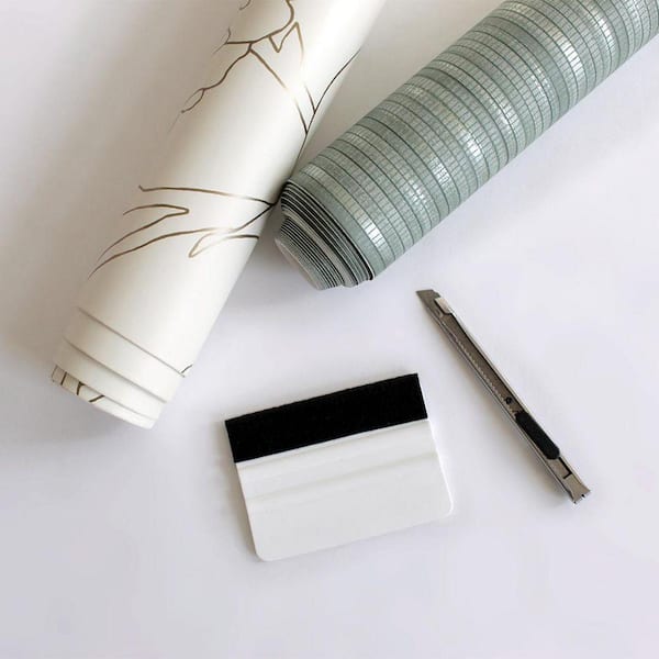 Peel and Stick Wallpaper Squeegee Smoother and Utility Knife Kit