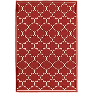 Valley Red 8 ft. x 11 ft. Indoor/Outdoor Patio Area Rug