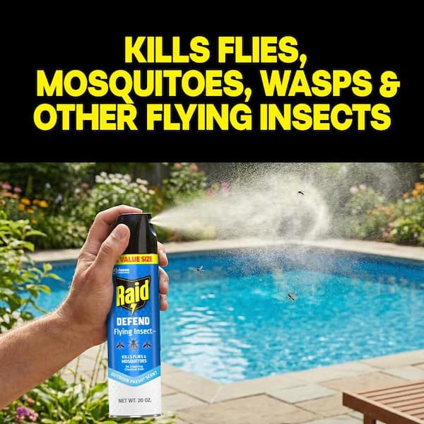 Raid Flying Insect Killer 7 Insecticide Aerosol Spray, Outdoor Fresh, 20 oz