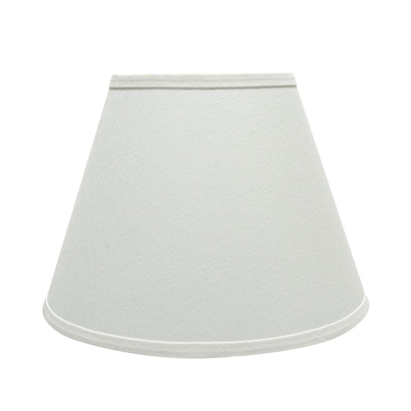 Photo 1 of 13 in. x 9.5 in. White Hardback Empire Lamp Shade