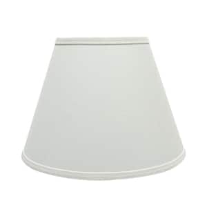 13 in. x 9.5 in. White Hardback Empire Lamp Shade