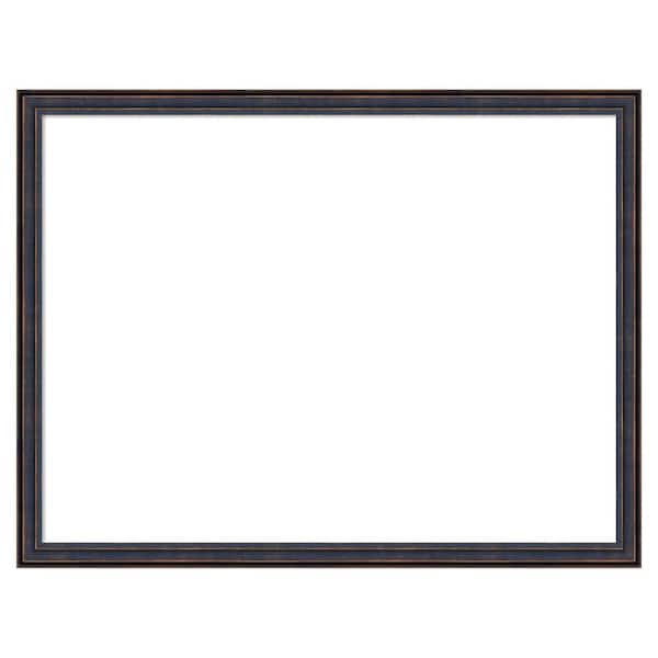 Amanti Art Dark Bronze Scoop 26 in. x 20 in. Wood Framed Dry Erase Magnetic Memo Board