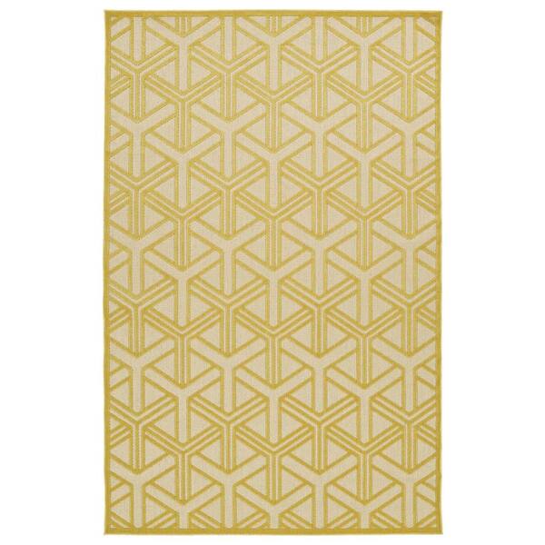 Kaleen Five Seasons Gold 9 ft. x 12 ft. Indoor/Outdoor Area Rug