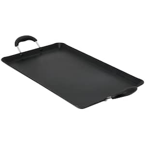 Clairborne 19 x 11.6 Inch Nonstick Double Burner Rectangular Griddle Pan in Charcoal Gray