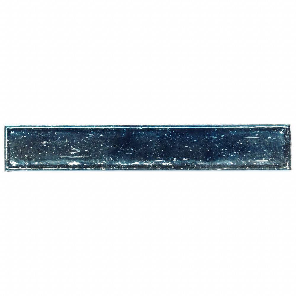 Apollo Brick Polished Blue Glass Subway Wall Tile