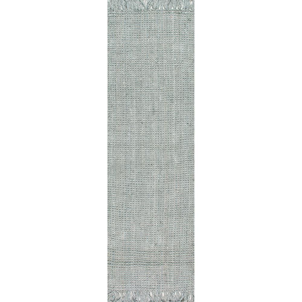 Handcrafted Gray Jute Braided 31" Reversible Area Rug