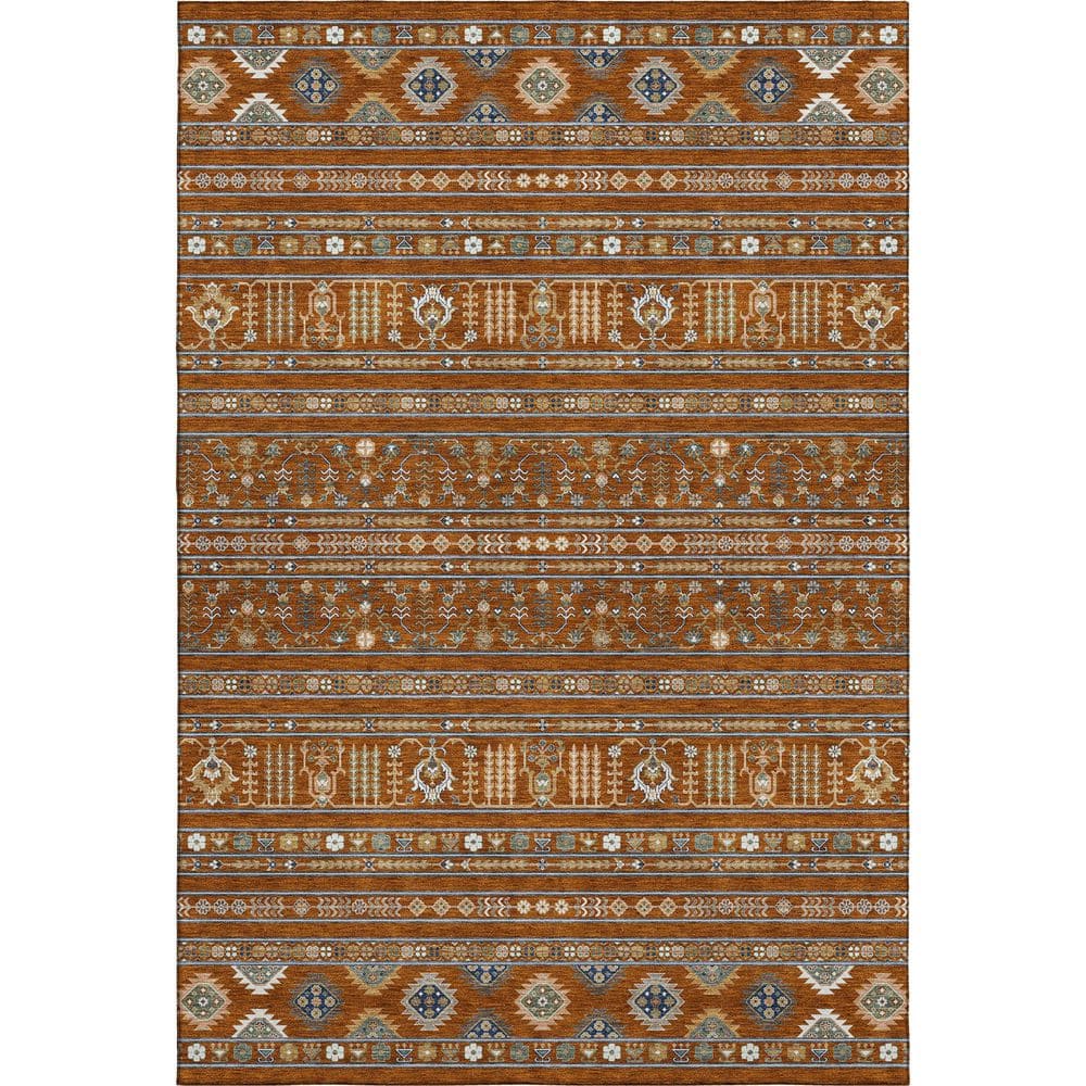 Mayfield Premium Machine Washable Abstract AMF2244 Paprika 9 ft. x 12 ft. Area Rug price history on PriceWatchPro
