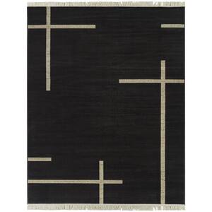 Reiss Charcoal 5 ft. x 7 ft. Striped Area Rug