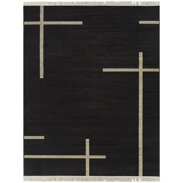 BALTA Reiss Charcoal 5 ft. x 7 ft. Striped Area Rug