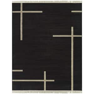 Reiss Charcoal 8 ft. x 10 ft. Striped Area Rug