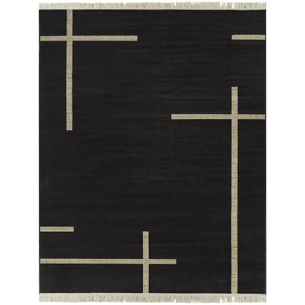 BALTA Reiss Charcoal 8 ft. x 10 ft. Striped Area Rug