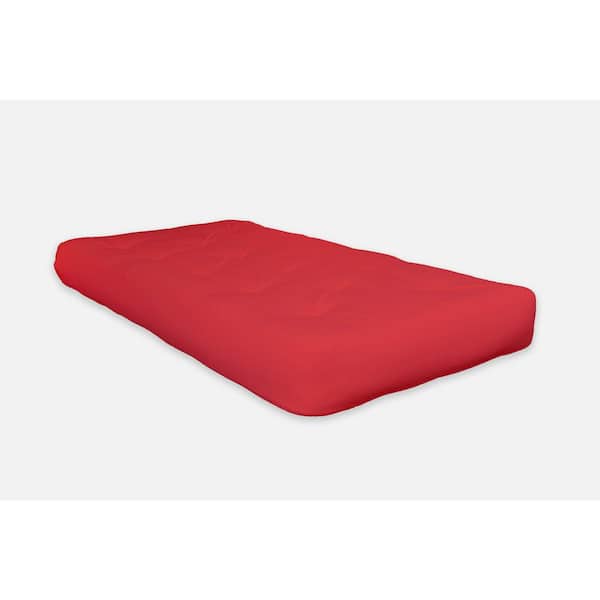 Huluwat Red 8 in. Memory Foam Polyester Sleep Supportive and Pressure Relief Mattress Topper Mattress Pad