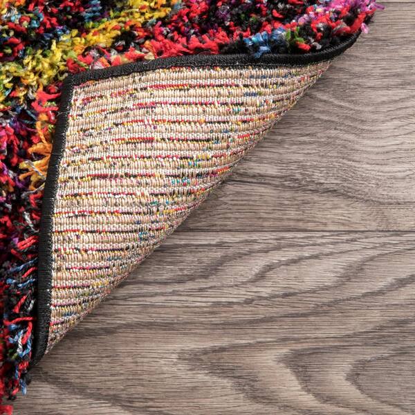 nuLOOM Ardelle Swirl Shag Multi 4 ft. x 6 ft. Area Rug