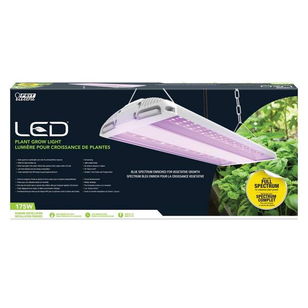 20 in. 175-Watt Integrated Full Spectrum LED Non-Dimmable Indoor High Bay Plant Grow Light Fixture, Daylight (2-Pack) 20 in. 175-Watt Integrated Full Spectrum LED Non-Dimmable Indoor High Bay Plant Grow Light Fixture, Daylight (2-Pack)
