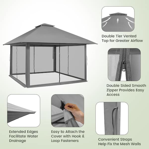 Canopy mesh clearance walls