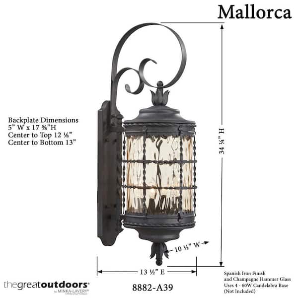 the great outdoors by Minka Lavery Mallorca 4-Light Spanish Iron