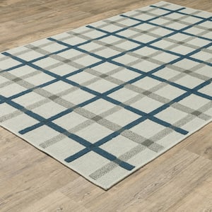 Traverse Beige Doormat 3 ft. x 5 ft. Plaid Indoor/Outdoor Area Rug
