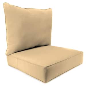 46.5 in. L x 24 in. W x 6 in. T Outdoor Deep Seating Chair Seat and Back Cushion Set in Antique Beige