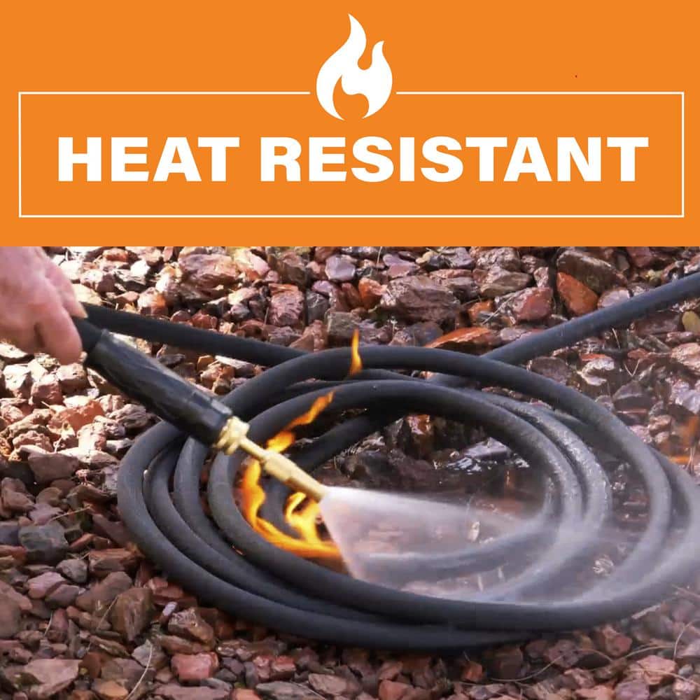Bionic Flex Pro 25ft Black Polyester Garden Hose with Brass Nozzle