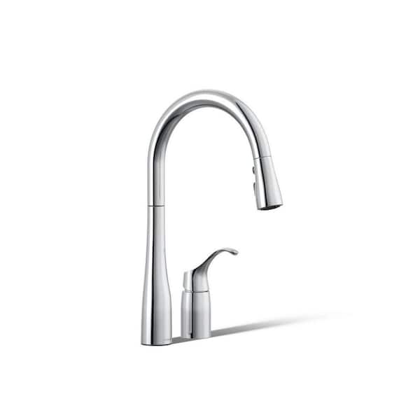 Simplice Single-Handle Pull-Down Sprayer Kitchen Faucet in Polished Chrome