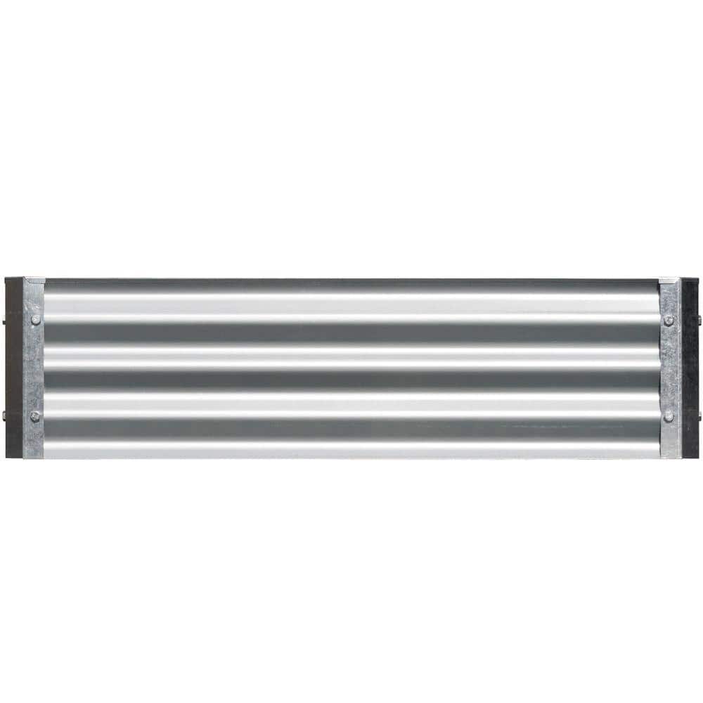Silver Galvanized Steel 40" Rectangular Raised Garden Bed