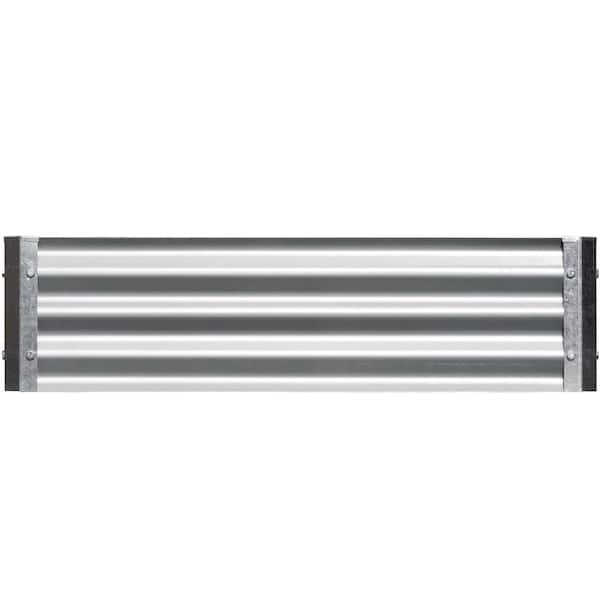 EarthMark - Bajo Series 22 in. x 40 in. x 10 in. Rectangle Galvanized Metal Raised Garden Bed