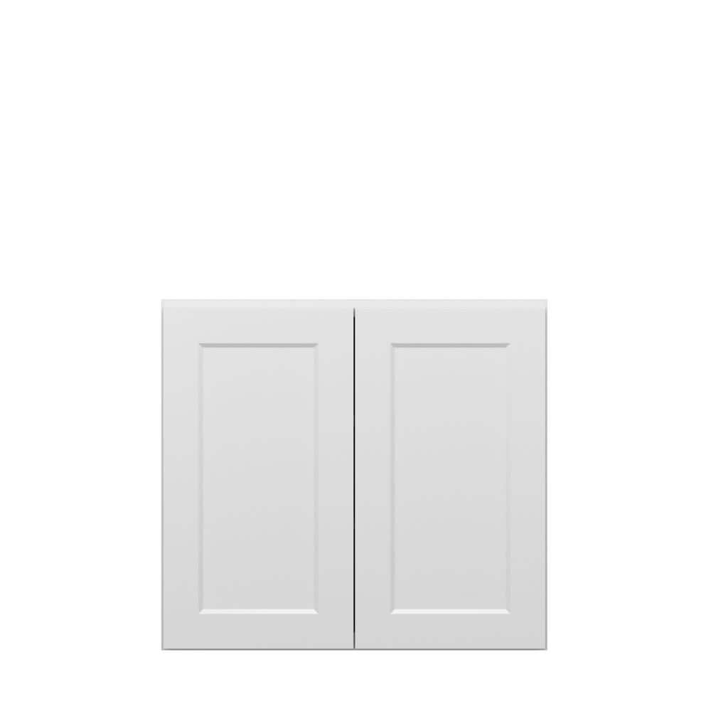 Norfolk Shaker 33 in. W x 30 in. H x 12 in. D in Painted White Plywood Asse
