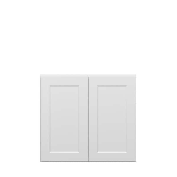 Unbranded Norfolk Shaker 33 in. W x 30 in. H x 12 in. D in Painted White Plywood Assembled Wall Cabinet