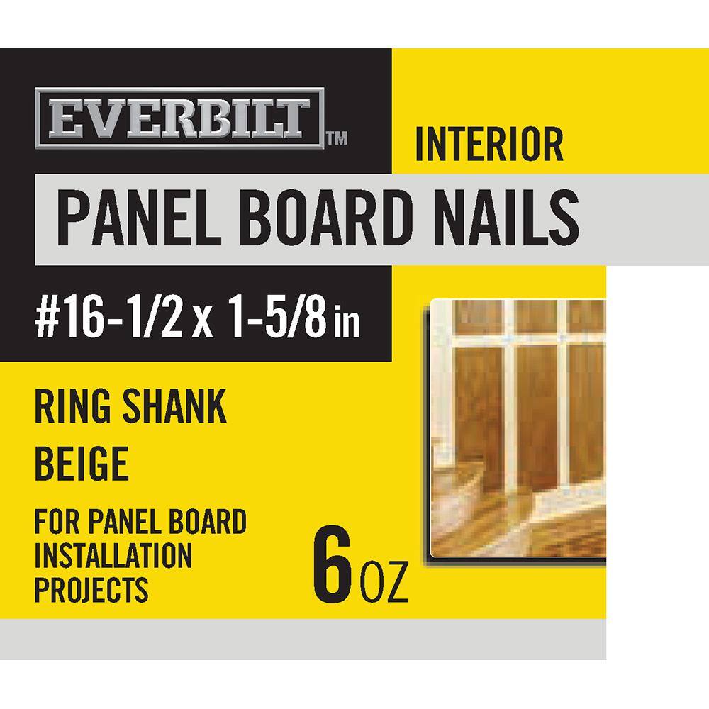 Everbilt 161/2 x 15/8 in. Panel Board Nails Beige 6 oz