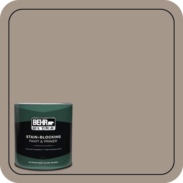 BEHR ULTRA 1 qt. #N220-4 Shiitake Semi-Gloss Enamel Exterior Paint & Primer