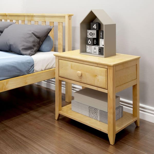 Natural 1 Drawer Nightstand 23 in. W Nightstand