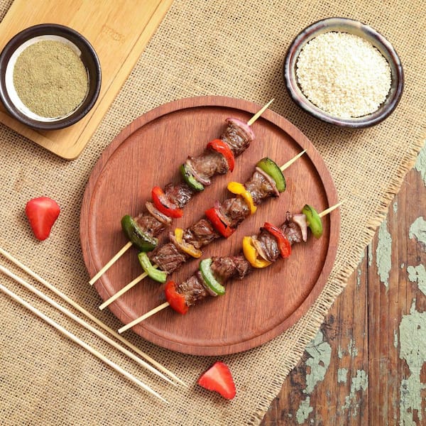 12 in. Disposable Bamboo Skewers Toothpicks and Food Picks for Fruit, Grilling Barbecue, Sausage and Drinks (200-Pack)