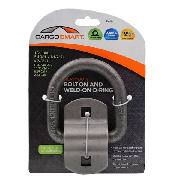 1 Inch Heavy Welded Metal D-Ring with Plastic Clasp Closeout, Extra Strength